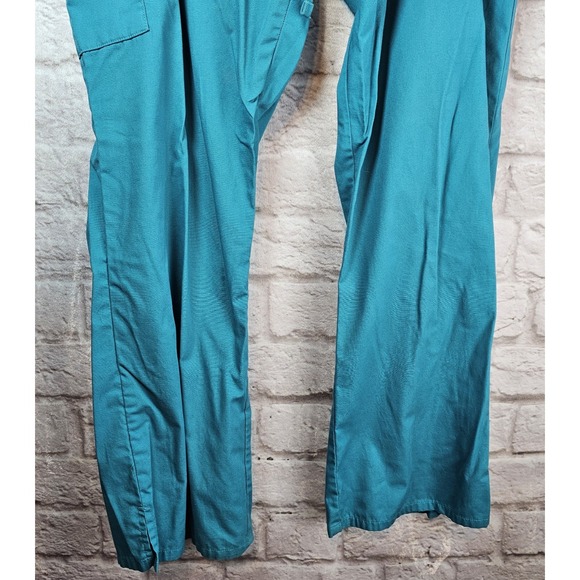 Dickies Scrub Pants Women 2XL EDS Turquoise Teal Cargo Pockets Drawstring 86206 - Picture 6 of 13